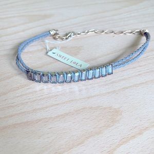 Sweet Lola Jeweled Woven Leather Choker
